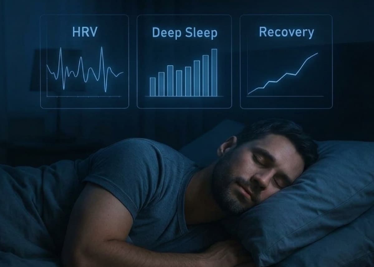 A sleep summary showing rest and recovery readings